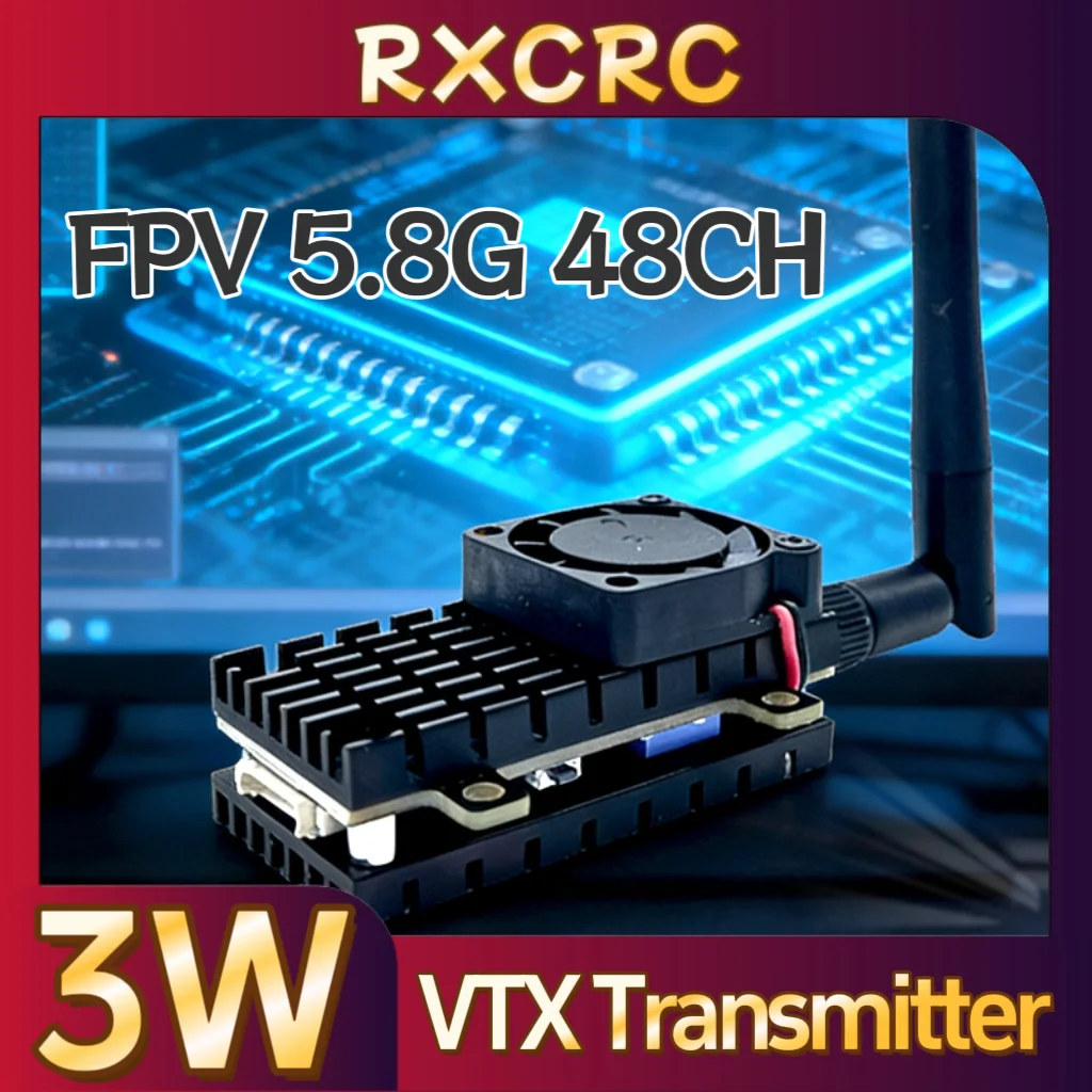 RXCRC 5,8G 3000 МВт Модуль передачи видео VTX 48CH Регулируемая мощность Встроенная защита от перегрева для RC FPV Drone
RXCRC 5,8G 3000 МВт Модуль передачи видео VTX 48CH Регулируемая мощность Встроенная защита от перегрева для RC FPV Drone