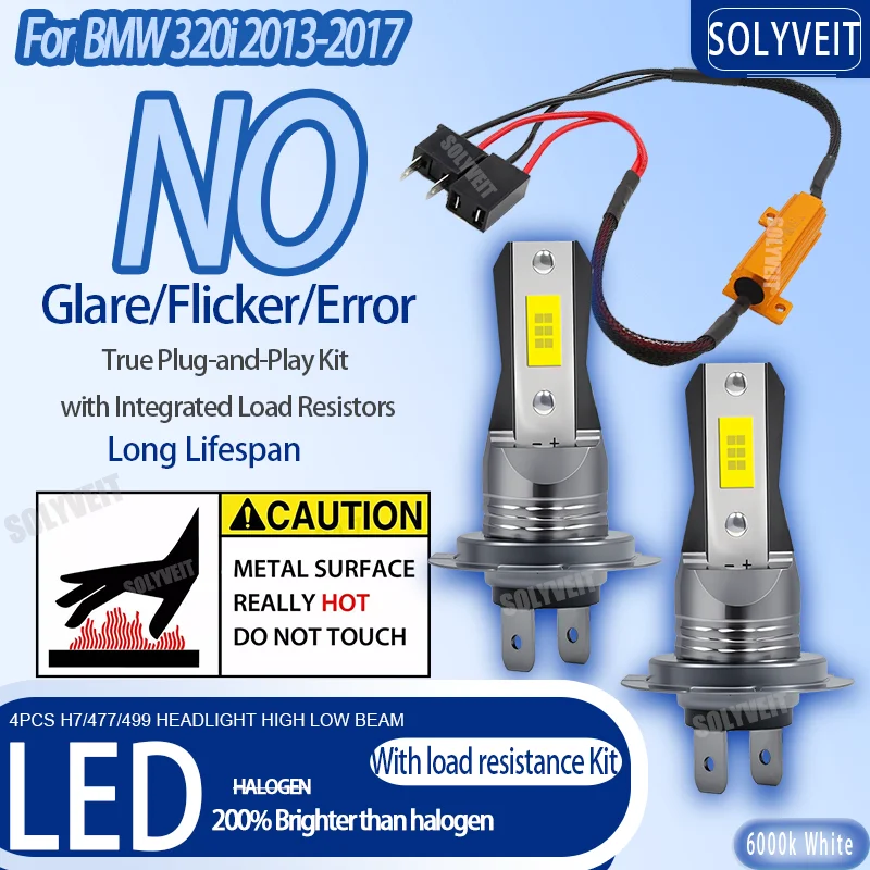 Комплект из 4 шт. H7/477/499 без ошибок, чистый дневной свет 6000K: Светодиодные фары без задержки и шума для BMW 320i 2013-2017 гг.
Комплект из 4 шт. H7/477/499 без ошибок, чистый дневной свет 6000K: Светодиодные фары без задержки и шума для BMW 320i 2013-2017 гг.