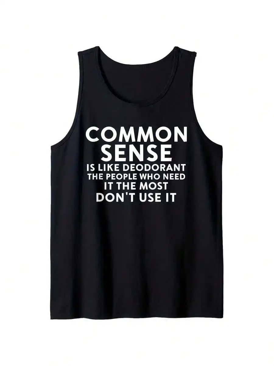 Mens Funny Sarcastic Tank Top Common Sense Is Like Deodorant Casual Breathable Loose Fit
Mens Funny Sarcastic Tank Top Common Sense Is Like Deodorant Casual Breathable Loose Fit