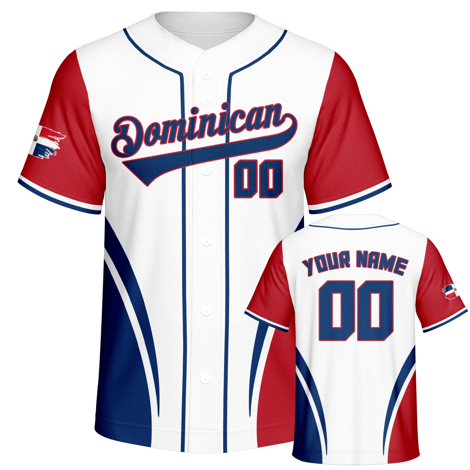 Personalized Dominican Baseball Jersey Custom Name Number Flag Inspired Button Down Baseball Shirt Sportwear for Men
Personalized Dominican Baseball Jersey Custom Name Number Flag Inspired Button Down Baseball Shirt Sportwear for Men