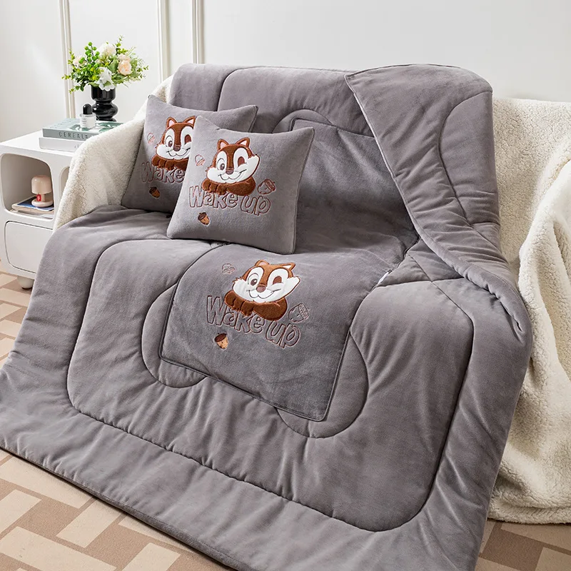 Thickened Milk Velvet Pillow Blanket Two-in-One Winter Warm Car Mounted Pillow Cushion Student Nap Home Decor Simple Style
Thickened Milk Velvet Pillow Blanket Two-in-One Winter Warm Car Mounted Pillow Cushion Student Nap Home Decor Simple Style