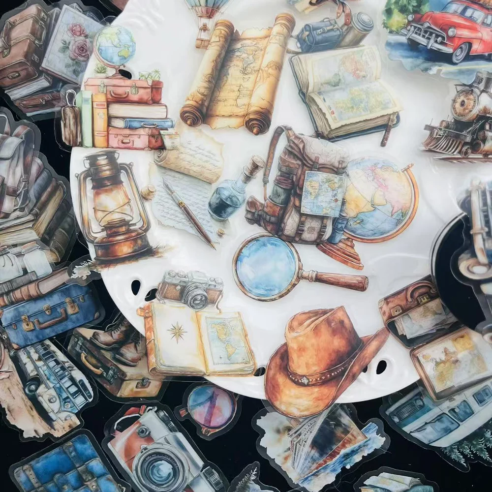 50pcs Vintage Travel Items Stickers Clear PET Decorative Luggage Laptop Scrapbook Handbook Diary DIY Skateboard Guitar Sticker
50pcs Vintage Travel Items Stickers Clear PET Decorative Luggage Laptop Scrapbook Handbook Diary DIY Skateboard Guitar Sticker