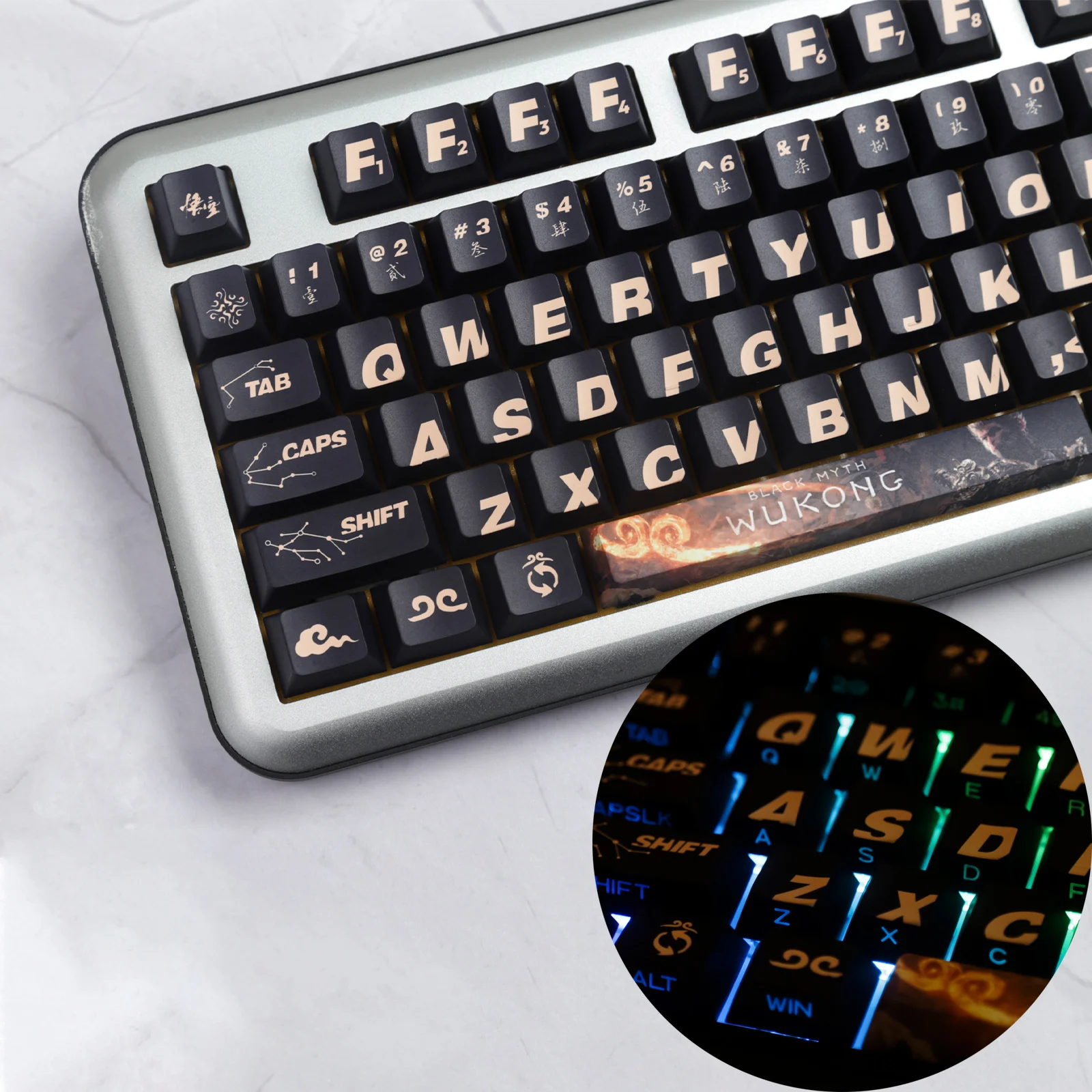 Игровые боковые вырезные клавиши Wukong PBT, вишневый профиль, двойной вылет, механические колпачки клавиатуры, поддержка 60% 61 64 65% 68 75% клавиш
Игровые боковые вырезные клавиши Wukong PBT, вишневый профиль, двойной вылет, механические колпачки клавиатуры, поддержка 60% 61 64 65% 68 75% клавиш