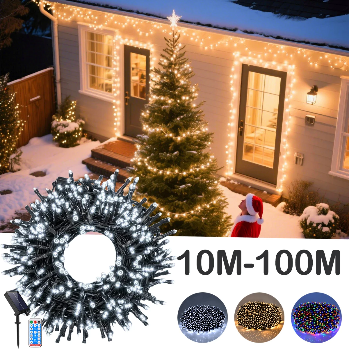 Ultra Bright Solar Powered Lamp String Environment Protection Holiday Xmas Light 1200mAH Wall Mounted or Plug into the Ground
Ultra Bright Solar Powered Lamp String Environment Protection Holiday Xmas Light 1200mAH Wall Mounted or Plug into the Ground