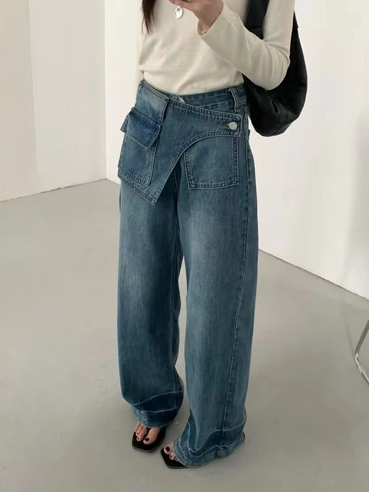 Spring 2026 High Waist Straight Leg Distressed Denim Pants Women's Asymmetric Belted Wide Leg Curtain Long Trousers
Spring 2026 High Waist Straight Leg Distressed Denim Pants Women's Asymmetric Belted Wide Leg Curtain Long Trousers