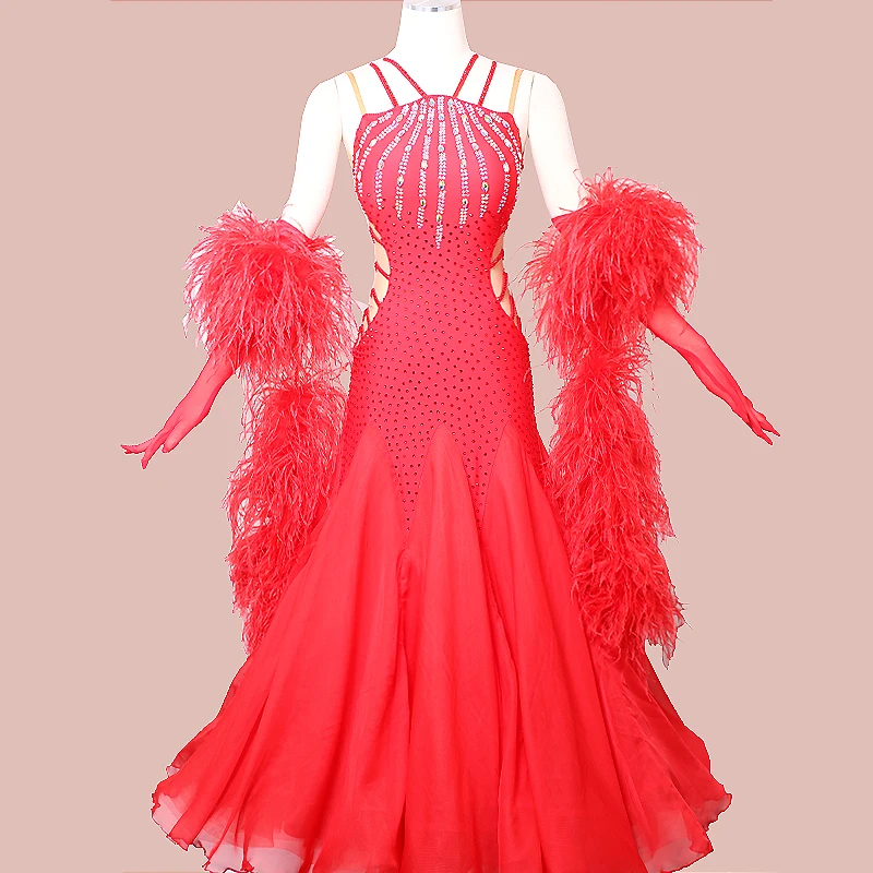 Women's Ballroom Dance Dress Waltz Long Sleeve Floor Length Evening Gown for Dance Competitions And Social Events
Women's Ballroom Dance Dress Waltz Long Sleeve Floor Length Evening Gown for Dance Competitions And Social Events