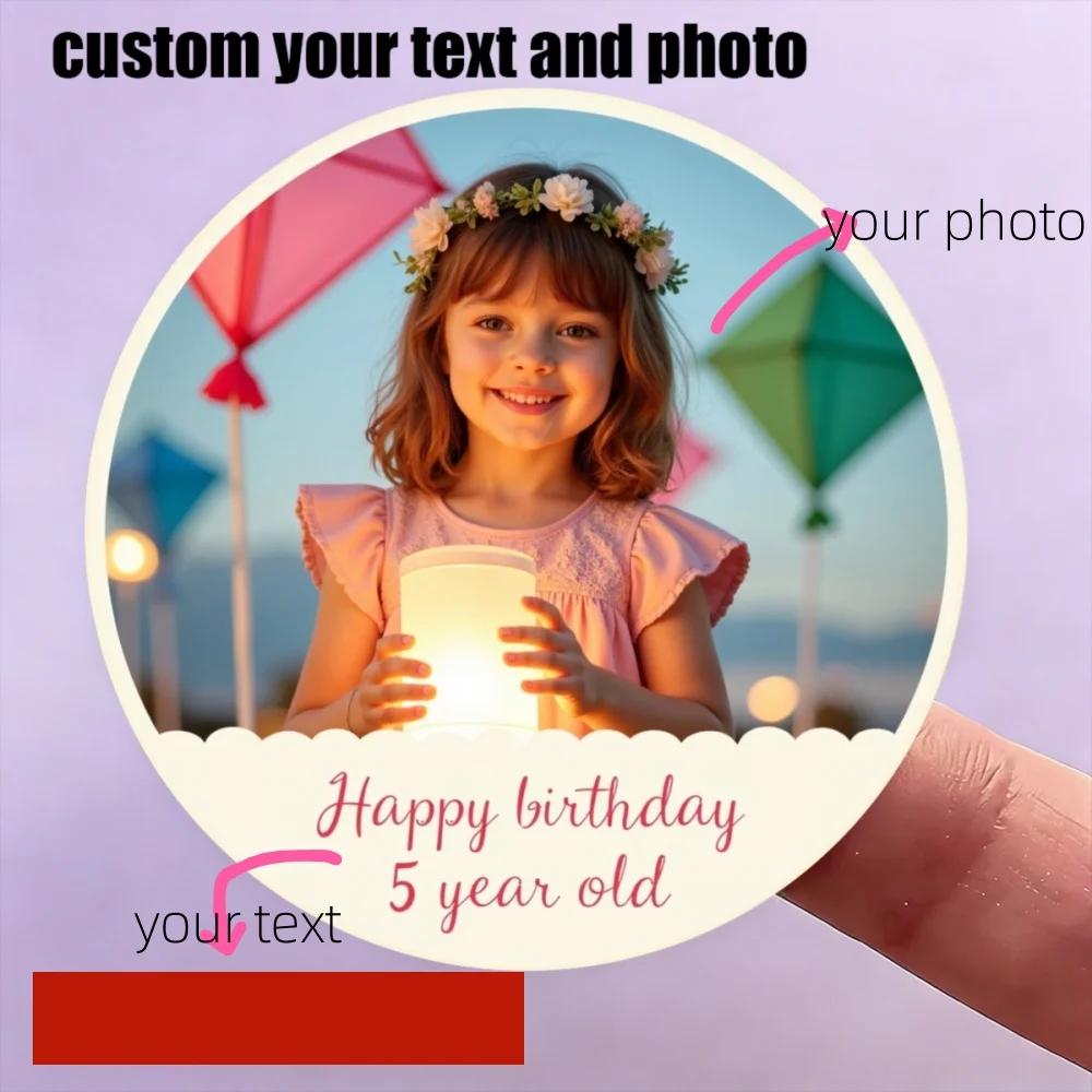 50pcs Custom Stickers with Personalized Photos And Text, Perfect for Decorating Birthday Parties, Gifts, Use in Home,Office
50pcs Custom Stickers with Personalized Photos And Text, Perfect for Decorating Birthday Parties, Gifts, Use in Home,Office