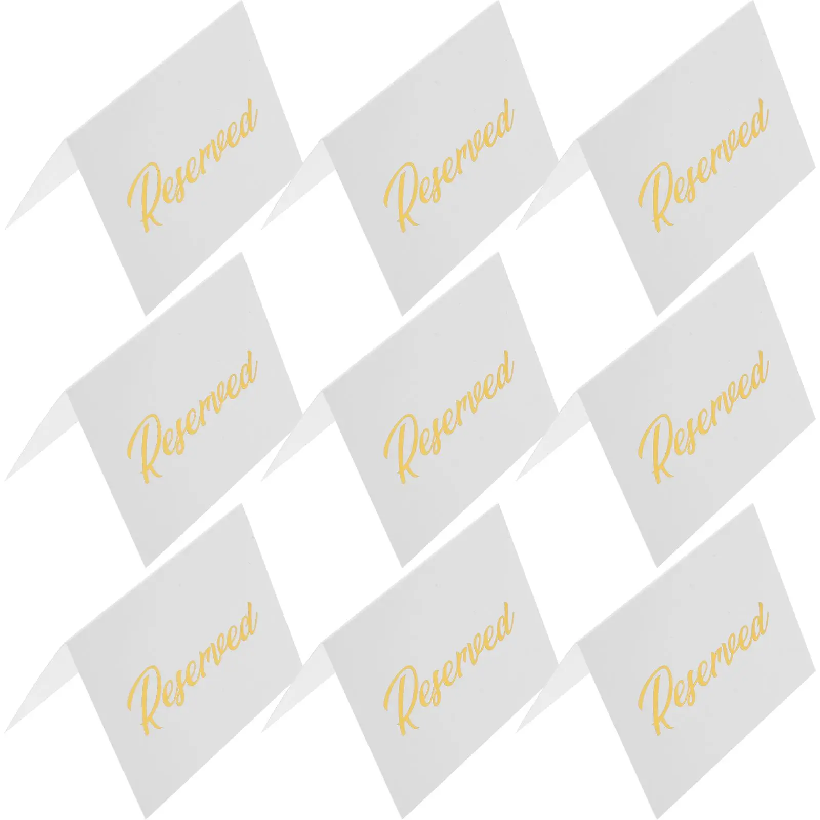 50 Pcs Reserved Table Signs Double Sided Gold Foil Wedding Party Banquet Cards 3x4 Inch Stable Tent Design Lightweight Paper
50 Pcs Reserved Table Signs Double Sided Gold Foil Wedding Party Banquet Cards 3x4 Inch Stable Tent Design Lightweight Paper