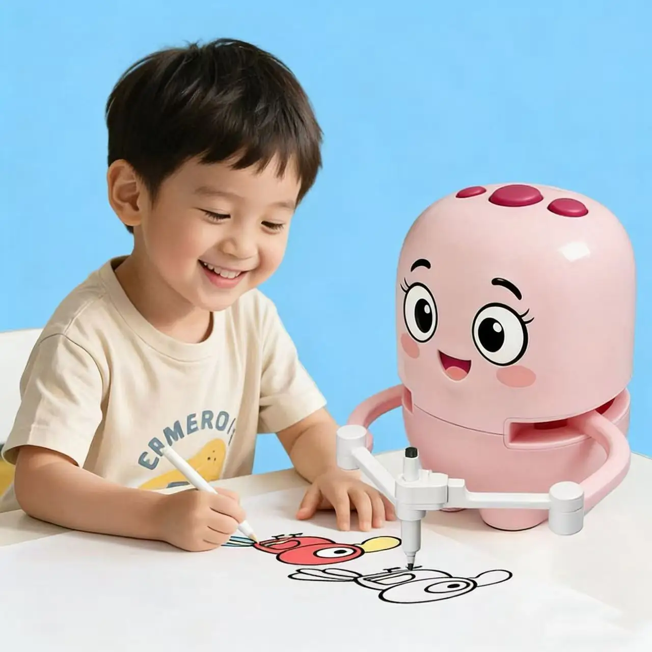 Children's Early Education Drawing Robot, Pink, Toy Gift for Girls
Children's Early Education Drawing Robot, Pink, Toy Gift for Girls