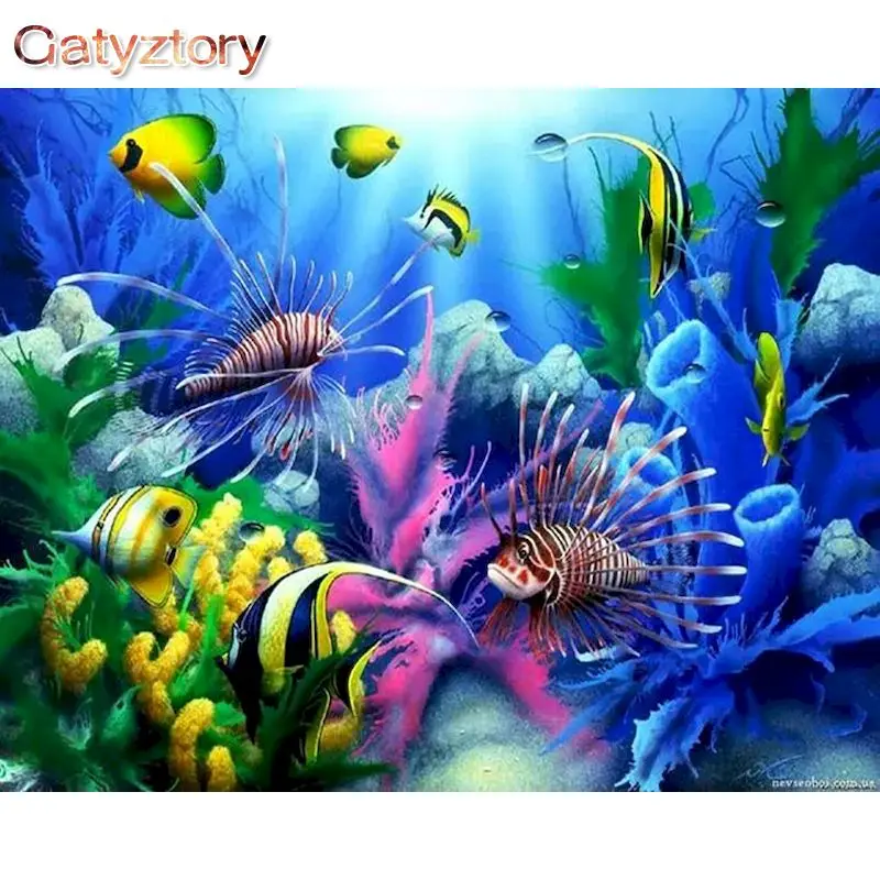 GATYZTORY 40x50cm Frameless Painting By Numbers Sea Animals On Canvas Pictures By Numbers Home Decoration DIY Unique Gift
GATYZTORY 40x50cm Frameless Painting By Numbers Sea Animals On Canvas Pictures By Numbers Home Decoration DIY Unique Gift