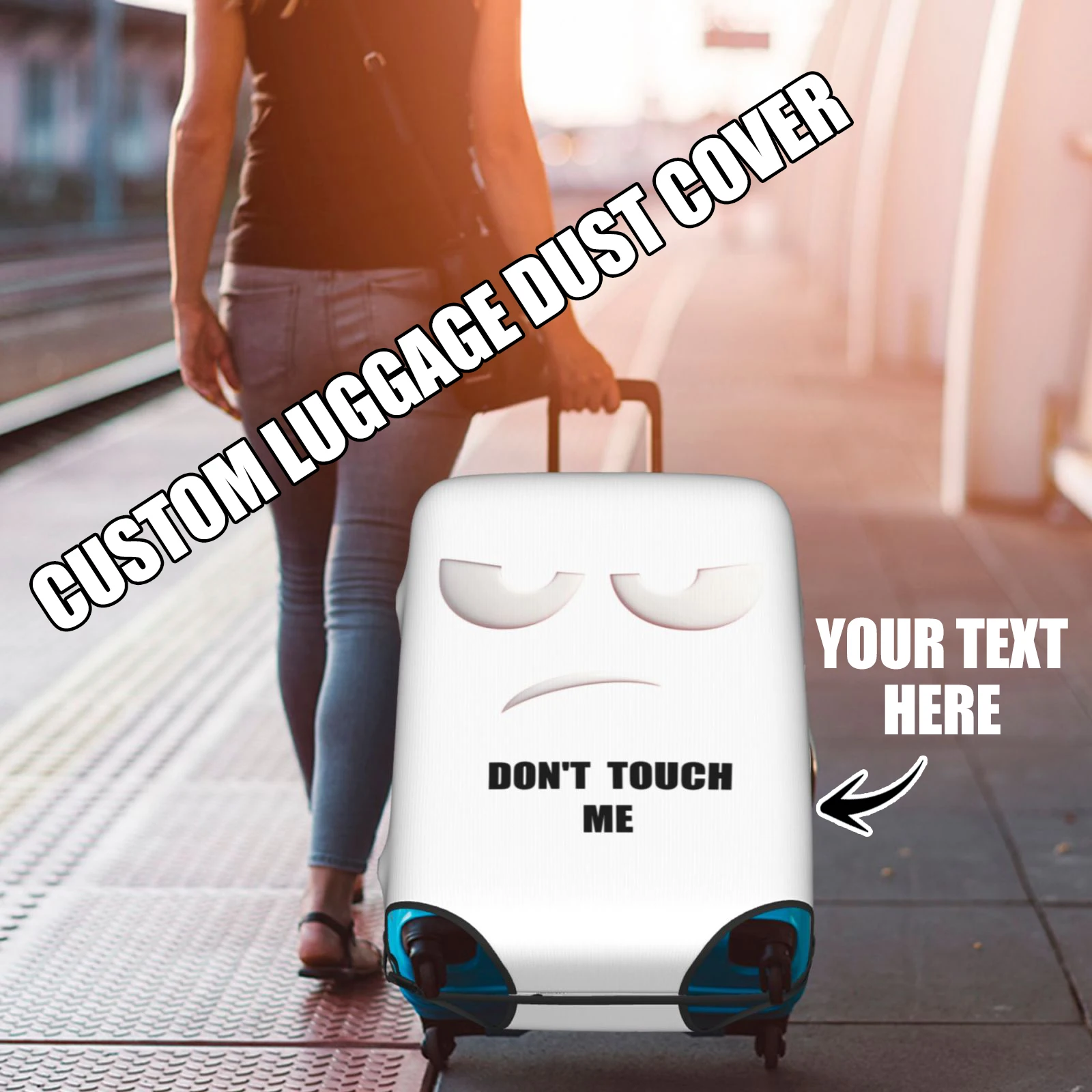 Customize Text Luggage Cover Elastic Your Design Here Travel Suitcase Protective Covers Suit For 18-32 inch
Customize Text Luggage Cover Elastic Your Design Here Travel Suitcase Protective Covers Suit For 18-32 inch