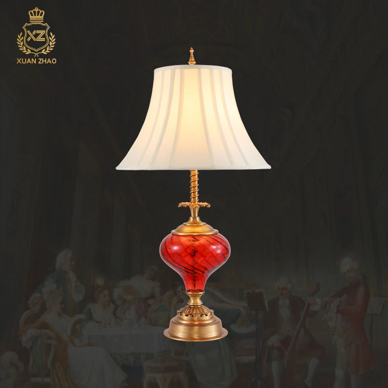 XUANZHAO Buy Online Classical Bed Side Table Lamp European Style Luxury Antique Brass Glass Table Lamps
XUANZHAO Buy Online Classical Bed Side Table Lamp European Style Luxury Antique Brass Glass Table Lamps