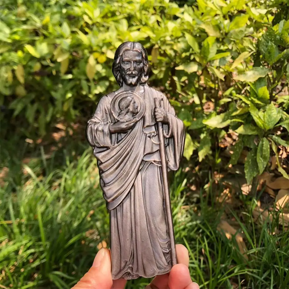 Natural Silver Obsidian Statue of Jesus Carving Energy Healing Polished Mineral Home Decor Ornament Figurine
Natural Silver Obsidian Statue of Jesus Carving Energy Healing Polished Mineral Home Decor Ornament Figurine