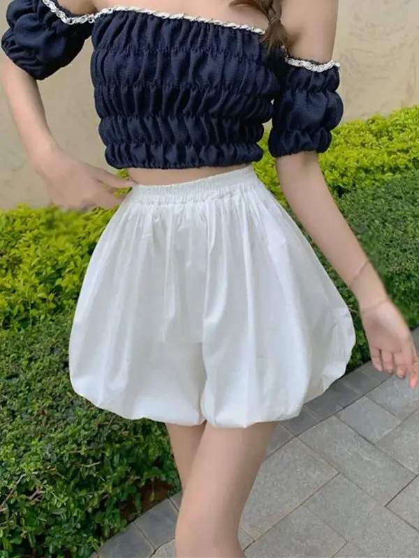 Летние женские шорты-бриджи с высокой талией на резинке, уличный стиль, из полиэстера, тонкие, стандартной длины
Летние женские шорты-бриджи с высокой талией на резинке, уличный стиль, из полиэстера, тонкие, стандартной длины