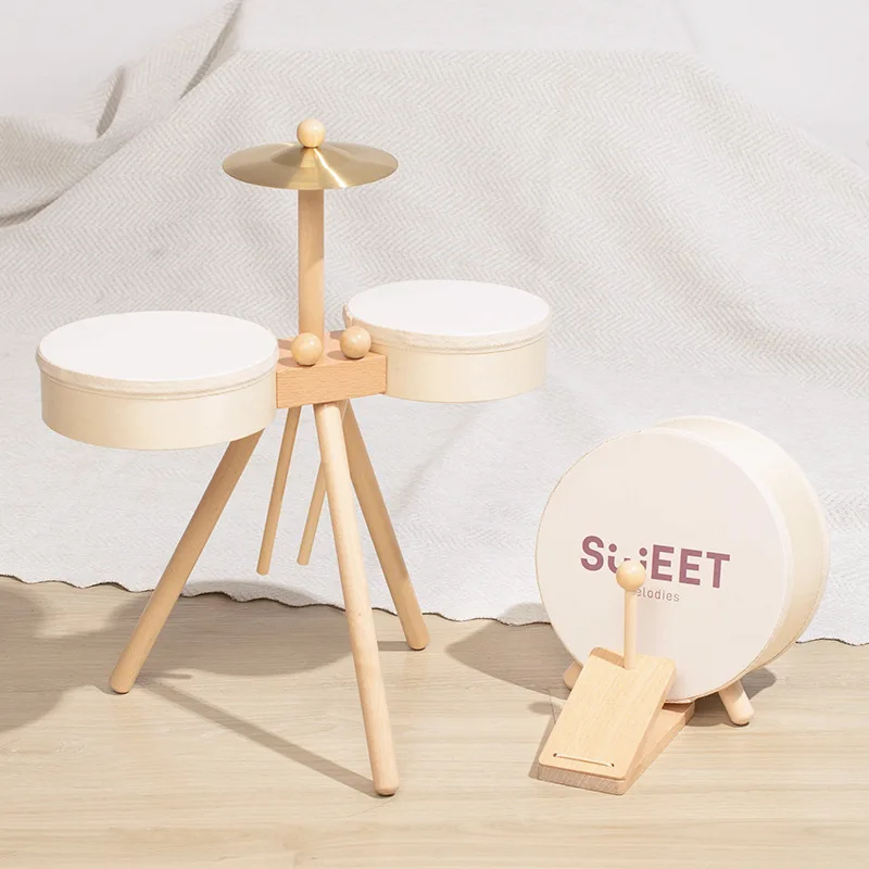 LazyChild Wooden Foot Pedal Drum Set Kids Percussion Musical Toy With Stand Montessori Instrument For Ages 3-6
LazyChild Wooden Foot Pedal Drum Set Kids Percussion Musical Toy With Stand Montessori Instrument For Ages 3-6