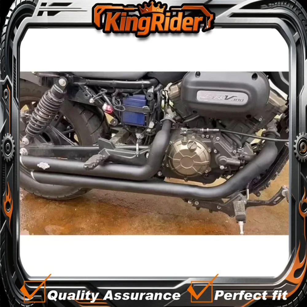 Retro motorcycle exhaust muffler pipes, dual pipes on the right side, made of stainless steel, suitable for QJMOTOR SRV300
Retro motorcycle exhaust muffler pipes, dual pipes on the right side, made of stainless steel, suitable for QJMOTOR SRV300