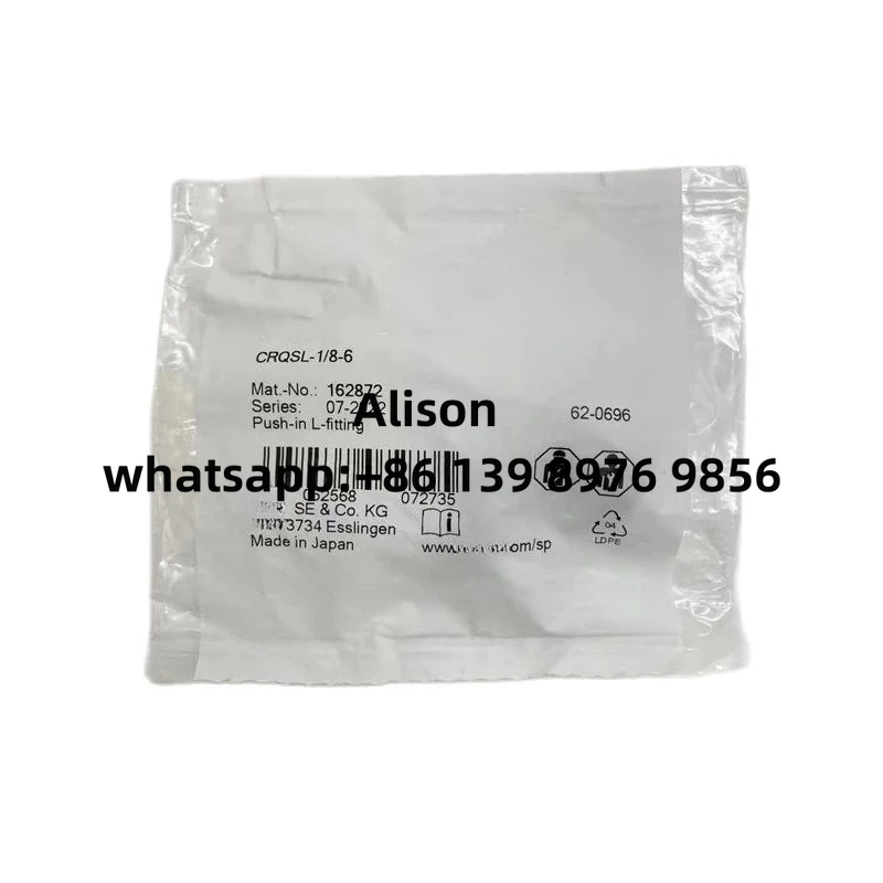 L-type Quick Plug Threaded Joint CRQSL-1/8-- 132598 162872 162873 Pneumaitc Fittings Connector FESTO-type
L-type Quick Plug Threaded Joint CRQSL-1/8-- 132598 162872 162873 Pneumaitc Fittings Connector FESTO-type
