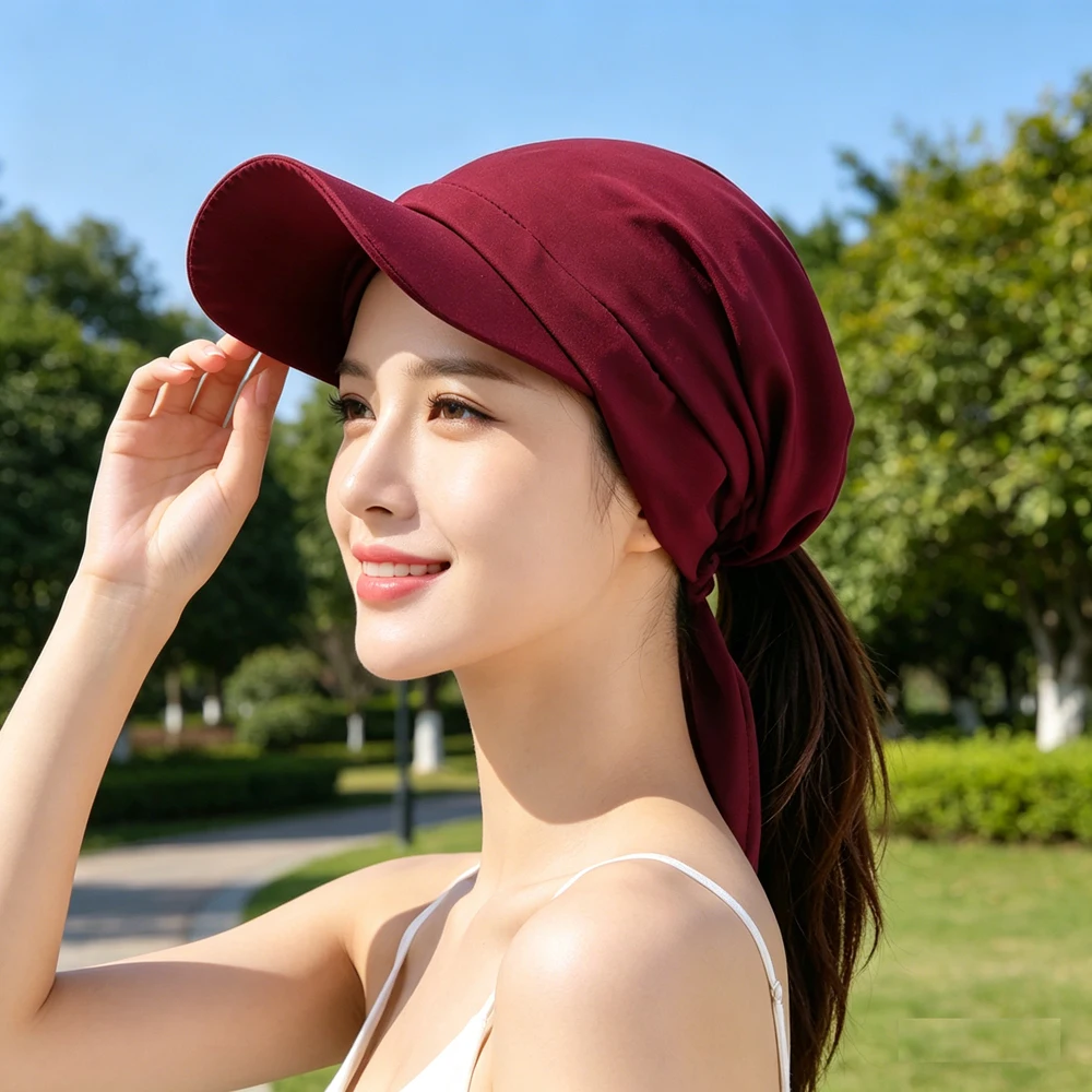 Fashion Adjustable Brim Baseball Cap Sun Protection Outdoor Beach Visor Hat Muslim Women Headscarf Turban Head Wrap Headwear
Fashion Adjustable Brim Baseball Cap Sun Protection Outdoor Beach Visor Hat Muslim Women Headscarf Turban Head Wrap Headwear