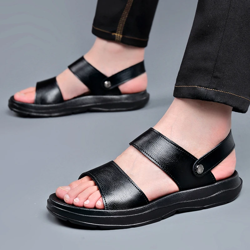 Cow Leather Sandals for Men 2026 Summer New Designer Big Size Increase Roman Beach Shoes Male Fashion Casual Black Sandals Man
Cow Leather Sandals for Men 2026 Summer New Designer Big Size Increase Roman Beach Shoes Male Fashion Casual Black Sandals Man