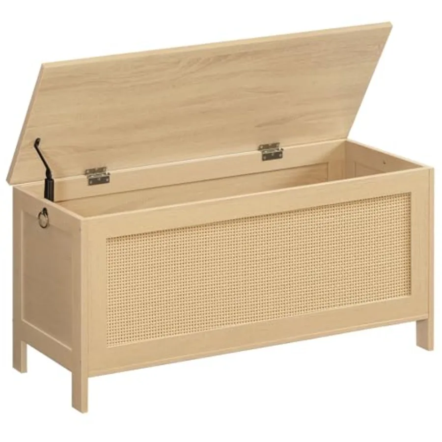 39.4'' Storage Bench, Large Toy Box, Storage Chest with Faux Rattan Decoration, Toy Storage Organizer, Safety Hinge and Sturdy
39.4'' Storage Bench, Large Toy Box, Storage Chest with Faux Rattan Decoration, Toy Storage Organizer, Safety Hinge and Sturdy