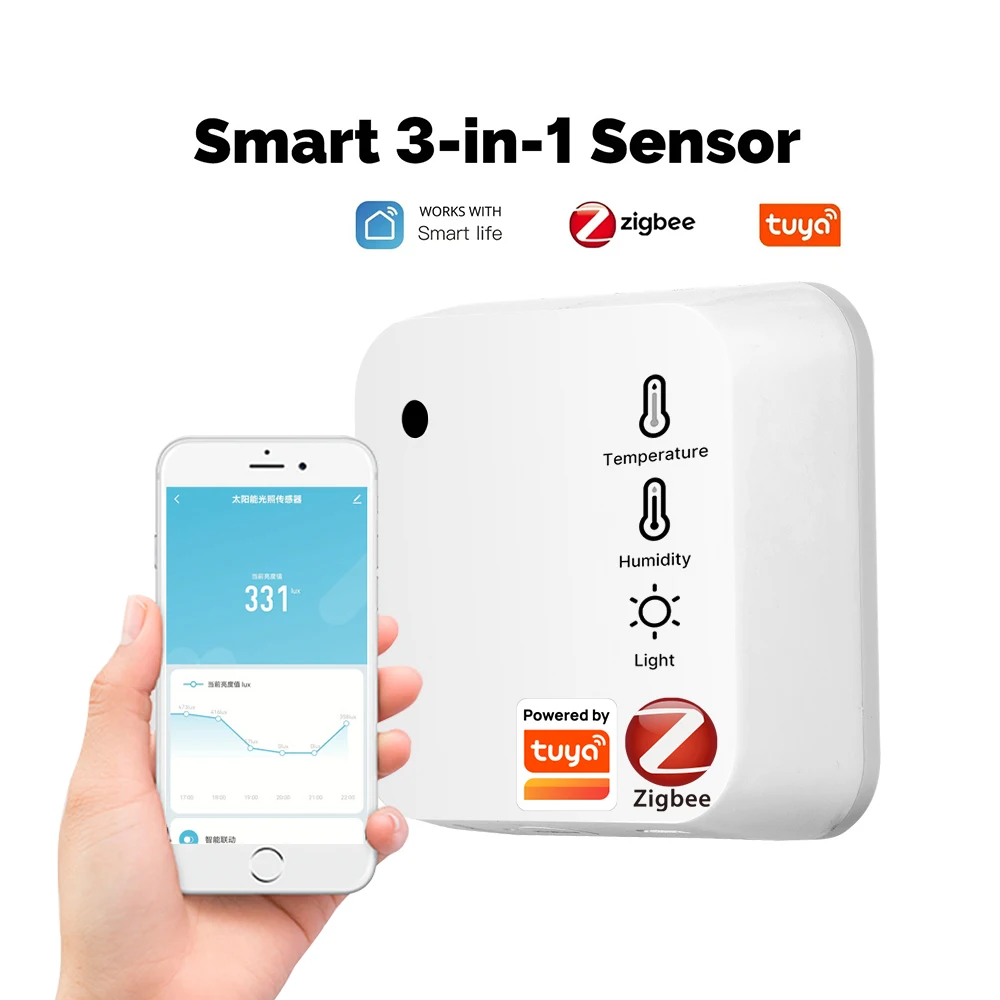 Smart Home Tuya Zigbee Photometer Smart Light Sensor Hygrometer Environmental Monitor Brightness detector
Smart Home Tuya Zigbee Photometer Smart Light Sensor Hygrometer Environmental Monitor Brightness detector