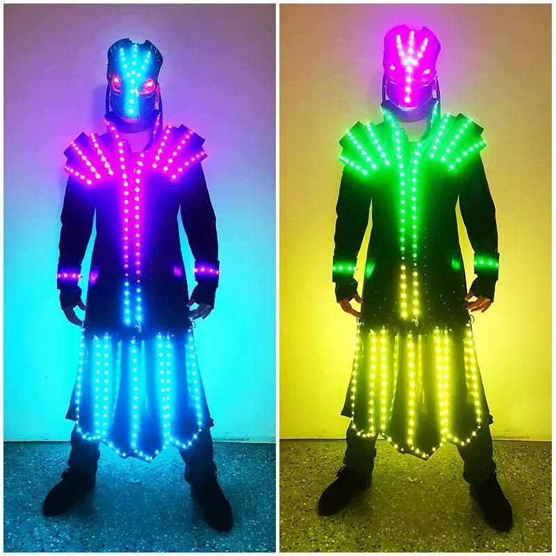 LED Light Armored Warrior Creative Bar Night costume Colorful lighting Fancy Dress Party carnival Anime stage perform show
LED Light Armored Warrior Creative Bar Night costume Colorful lighting Fancy Dress Party carnival Anime stage perform show