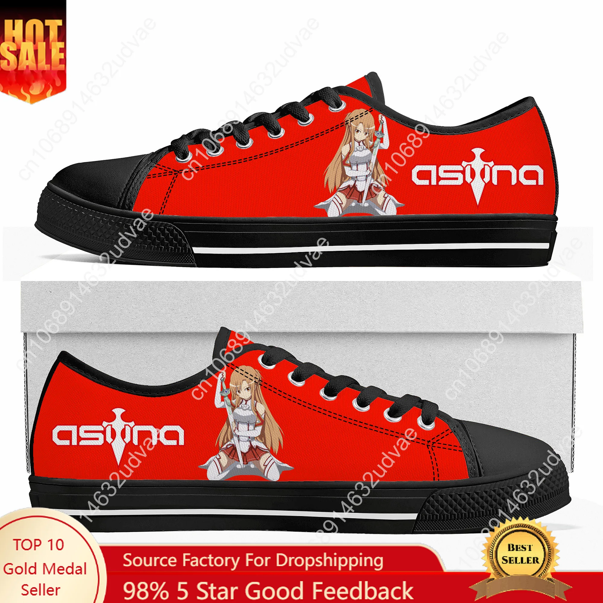 Sword Art Online Asuna Low Top Shoes Men Women Teenager Sneakers Canvas High Quality Sneaker Casual Customized Shoe Black Sole
Sword Art Online Asuna Low Top Shoes Men Women Teenager Sneakers Canvas High Quality Sneaker Casual Customized Shoe Black Sole