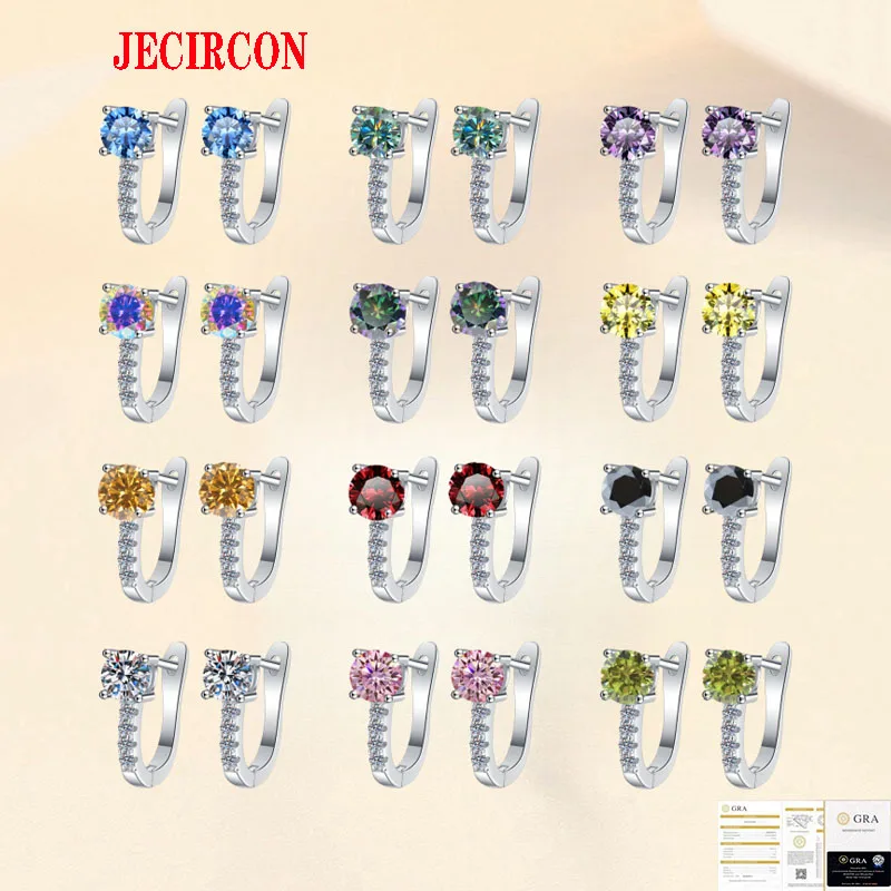 Женские серьги JECIRCON с муассанитом 0,5 карата, 12, цветной кубический цирконий, стерлинговое серебро S925, пряжки для ушей, прочные ювелирные изделия
Женские серьги JECIRCON с муассанитом 0,5 карата, 12, цветной кубический цирконий, стерлинговое серебро S925, пряжки для ушей, прочные ювелирные изделия
