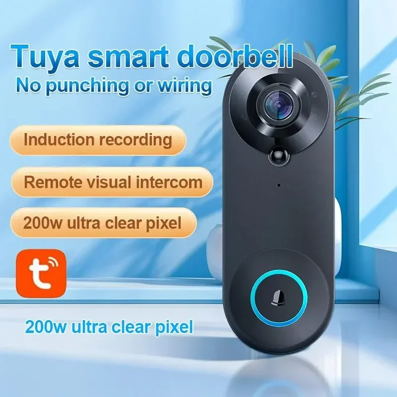 Tuya Household Wireless Wifi Visual Cat's Eye Doorbell Intelligent Voice Intercom Video Anti-Theft Monitoring Doorbell Home
Tuya Household Wireless Wifi Visual Cat's Eye Doorbell Intelligent Voice Intercom Video Anti-Theft Monitoring Doorbell Home