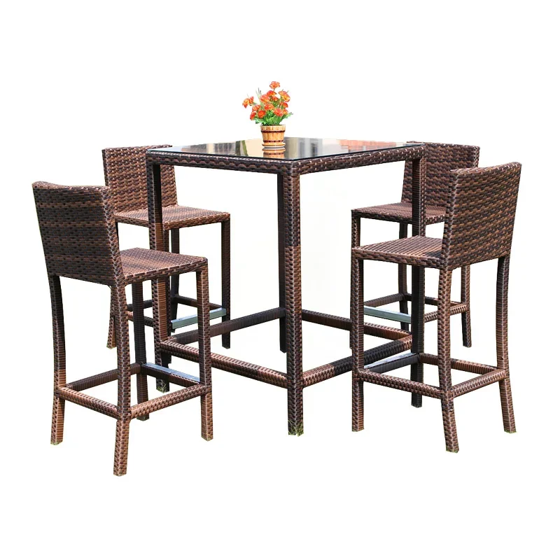 Vine Chair Outdoor Bar Table and Vine Five Piece Set High Combination Waterproof and Sunscreen
Vine Chair Outdoor Bar Table and Vine Five Piece Set High Combination Waterproof and Sunscreen