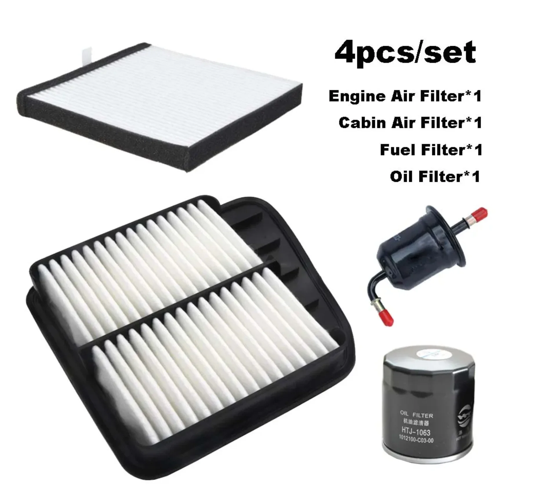 Набор фильтров из 4 шт. для Dongfeng C31 C31S C32S C35 1,6L DFSK Запчасти SFG16C Комплект фильтров для кабины двигателя A/C Воздух Топливо Газ Масло Комплект аксессуаров
Набор фильтров из 4 шт. для Dongfeng C31 C31S C32S C35 1,6L DFSK Запчасти SFG16C Комплект фильтров для кабины двигателя A/C Воздух Топливо Газ Масло Комплект аксессуаров