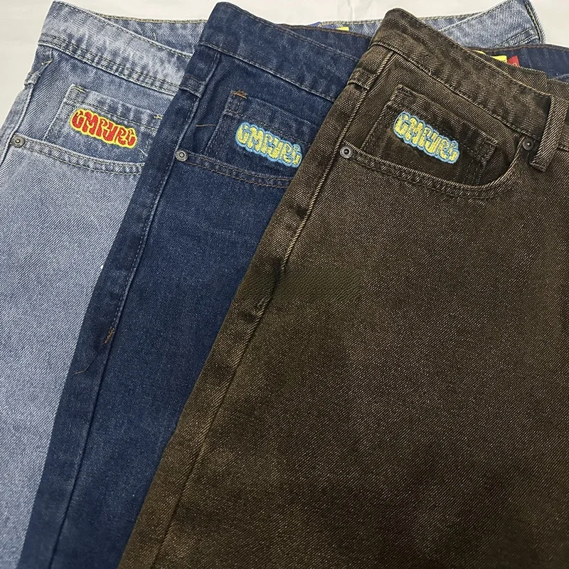 Джинсы-брюки в стиле американского ретро с вышивкой в виде нефтяной бочки, широкие штанины, повседневные, свободного кроя, летние
Джинсы-брюки в стиле американского ретро с вышивкой в виде нефтяной бочки, широкие штанины, повседневные, свободного кроя, летние