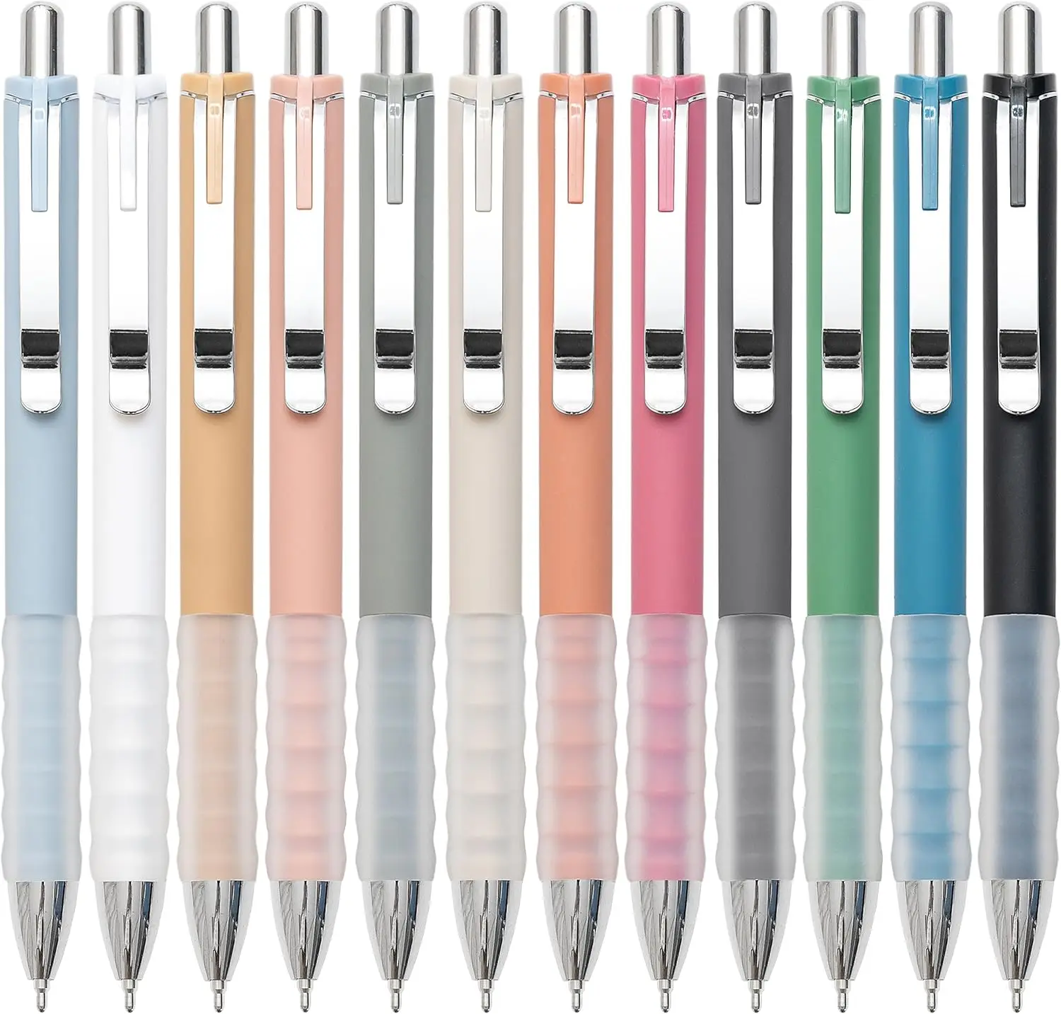 Ballpoint Pens Black Medium Point 1mm with Soft Grip Retractable Pens for Office School Writing (Silver, 12-Pack)
Ballpoint Pens Black Medium Point 1mm with Soft Grip Retractable Pens for Office School Writing (Silver, 12-Pack)