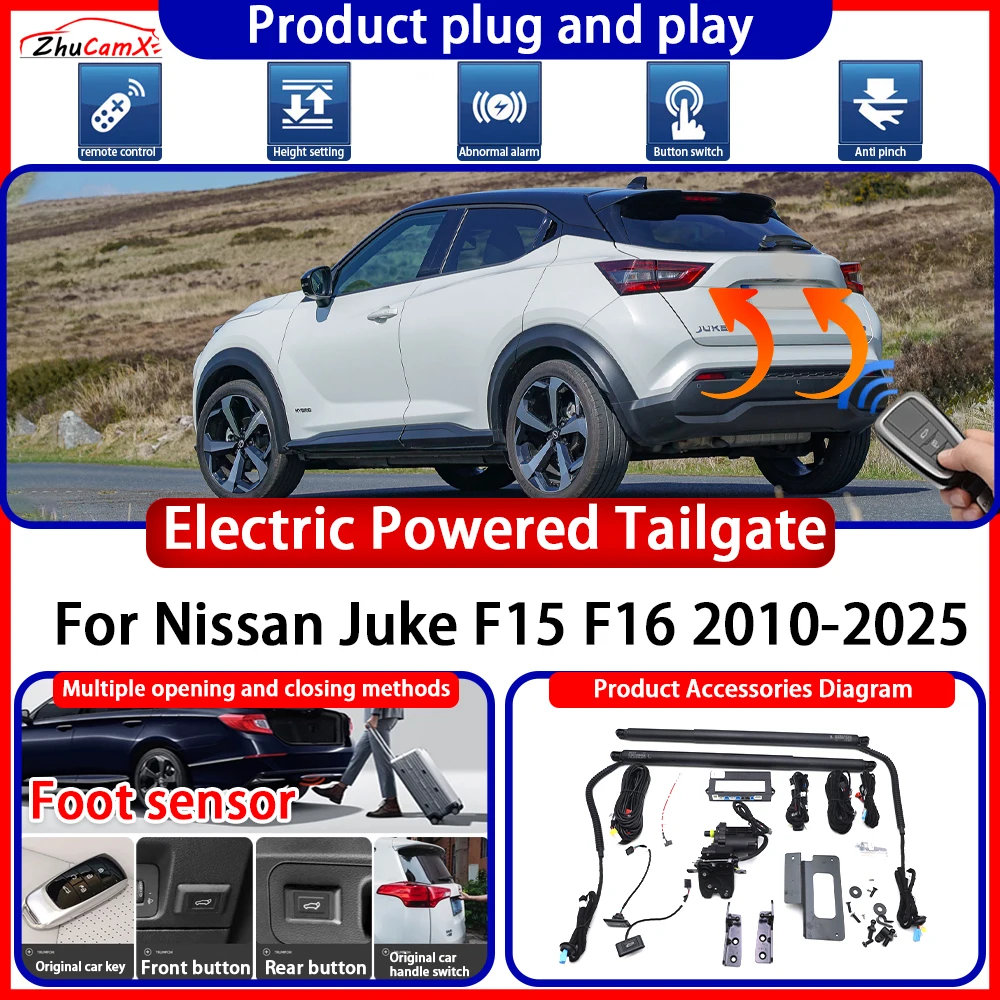 ZhuCamX Electric OEM Powered Tailgate for Nissan Juke F15 F16 2010-2025 suiteanti pinch Smart Intelligent Control Gate Lift Kit
ZhuCamX Electric OEM Powered Tailgate for Nissan Juke F15 F16 2010-2025 suiteanti pinch Smart Intelligent Control Gate Lift Kit