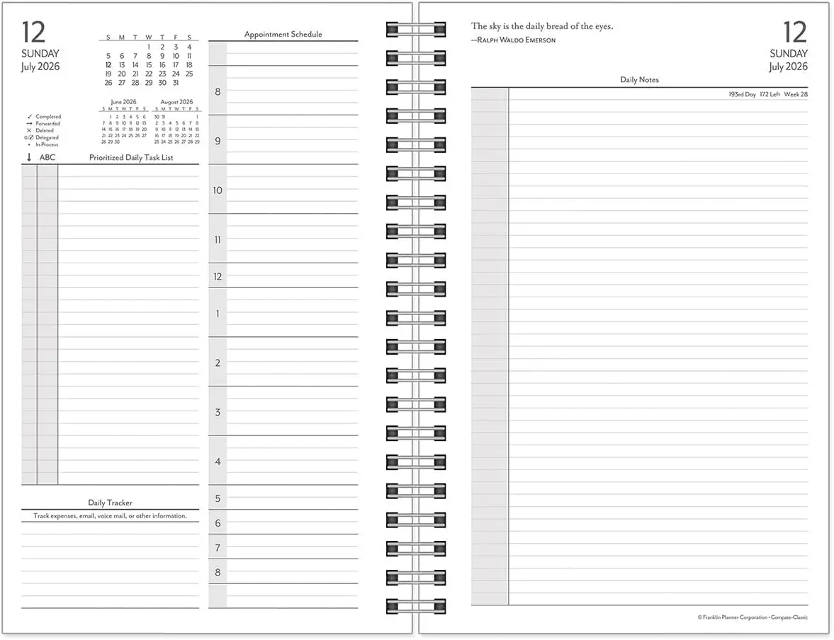 Compass Wire-Bound Planner Refill 2 Pages Per Day Jul 2026-Jun 2027 Classic Size
Compass Wire-Bound Planner Refill 2 Pages Per Day Jul 2026-Jun 2027 Classic Size