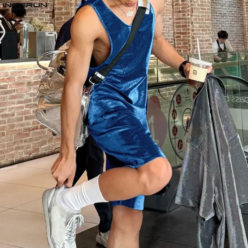 INCERUN Men's Sets Shiny O-neck Sleeveless Tank Tops Shorts Two Piece Sets Summer Streetwear Sparkling 2026 Men Matching Sets
INCERUN Men's Sets Shiny O-neck Sleeveless Tank Tops Shorts Two Piece Sets Summer Streetwear Sparkling 2026 Men Matching Sets