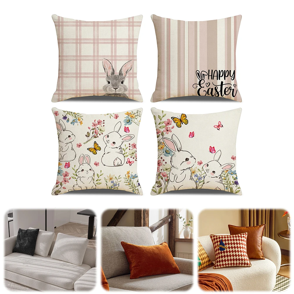 Set of Four Easter Decorative Pillow Covers 45x45cm Festive Cushion Cases for Couch Sofa and Bedroom Decor
Set of Four Easter Decorative Pillow Covers 45x45cm Festive Cushion Cases for Couch Sofa and Bedroom Decor