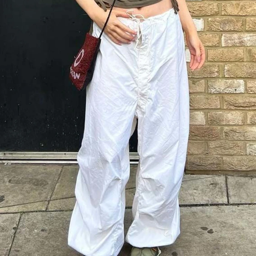 Wide Leg Cargo pants for women Streetwear Loose baggy Sweatpants Straight Drawstring Low Waist Female Casual Y2K Hip Hop Joggers
Wide Leg Cargo pants for women Streetwear Loose baggy Sweatpants Straight Drawstring Low Waist Female Casual Y2K Hip Hop Joggers