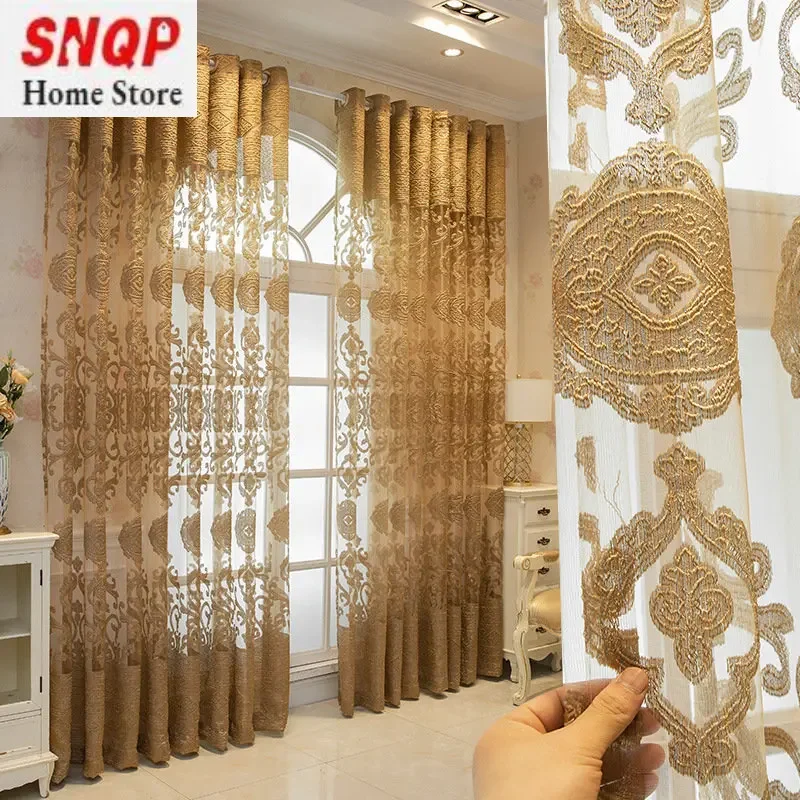 Luxury European Style Embroidered Tulle Curtains for Living Dining Room Bedroom Hollow Sheer Curtains Custom Made Window Drapes
Luxury European Style Embroidered Tulle Curtains for Living Dining Room Bedroom Hollow Sheer Curtains Custom Made Window Drapes