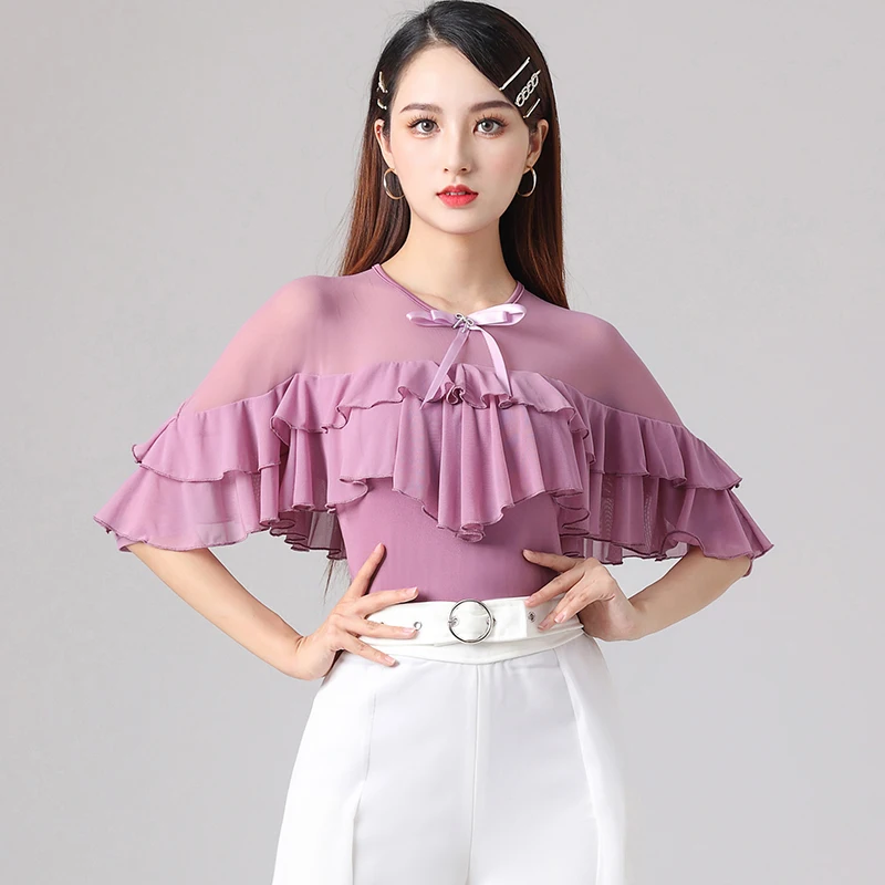 Latin Dance Clothes Female Mesh Gauze Jumpsuit Professional Modern Standard Dance Tops Samba Tango Salsa Practice Shirt DQL7259
Latin Dance Clothes Female Mesh Gauze Jumpsuit Professional Modern Standard Dance Tops Samba Tango Salsa Practice Shirt DQL7259