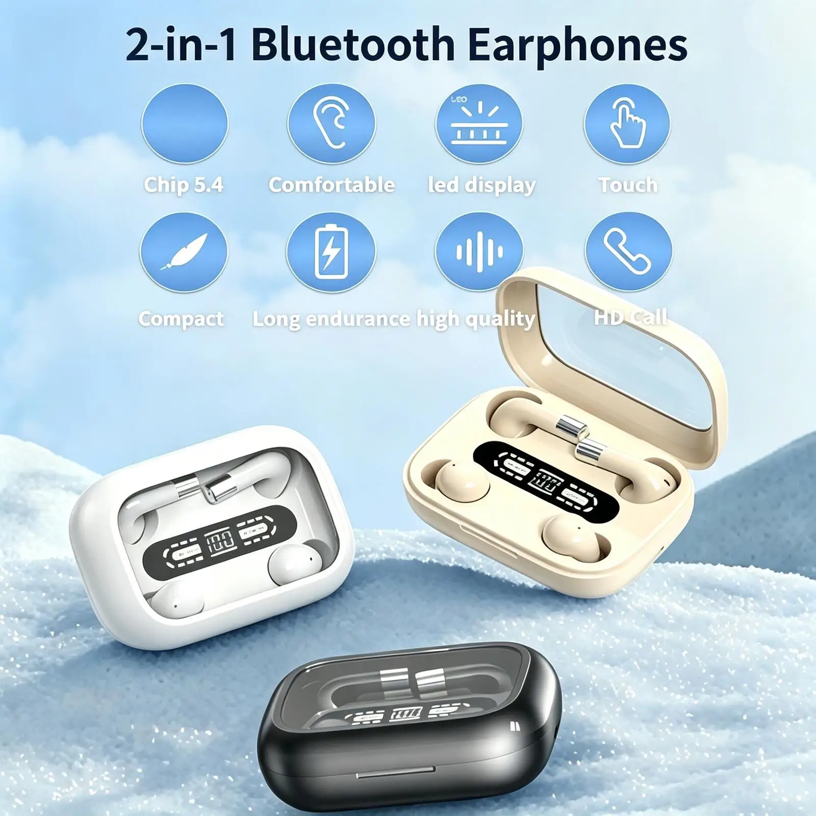 SK29 2-in-1 TWS Wireless Bluetooth Earphones HIFI Low Latency HD Call Comfort Sleep Earbuds Long Battery Life For Office Music
SK29 2-in-1 TWS Wireless Bluetooth Earphones HIFI Low Latency HD Call Comfort Sleep Earbuds Long Battery Life For Office Music