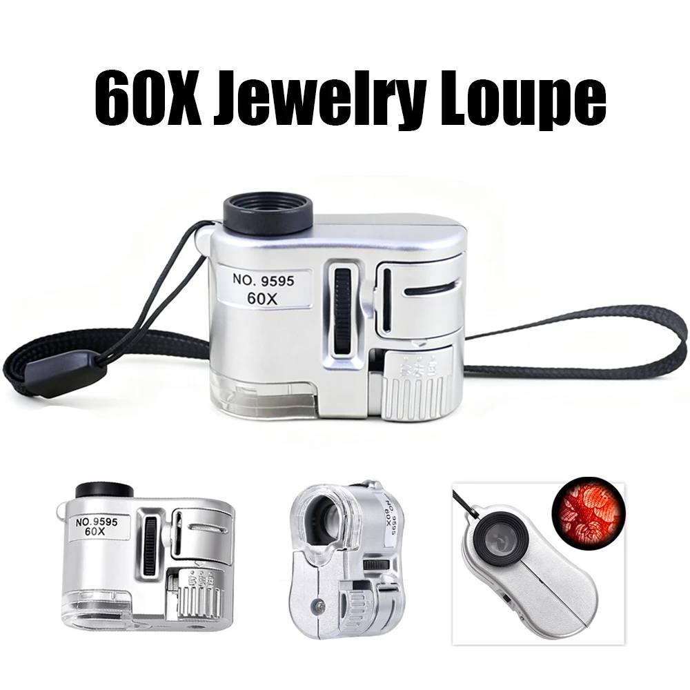 0X Handheld Magnifying Glass Mini Pocket Microscope Loupe UV Currency Detector Magnifier with LED Light
0X Handheld Magnifying Glass Mini Pocket Microscope Loupe UV Currency Detector Magnifier with LED Light