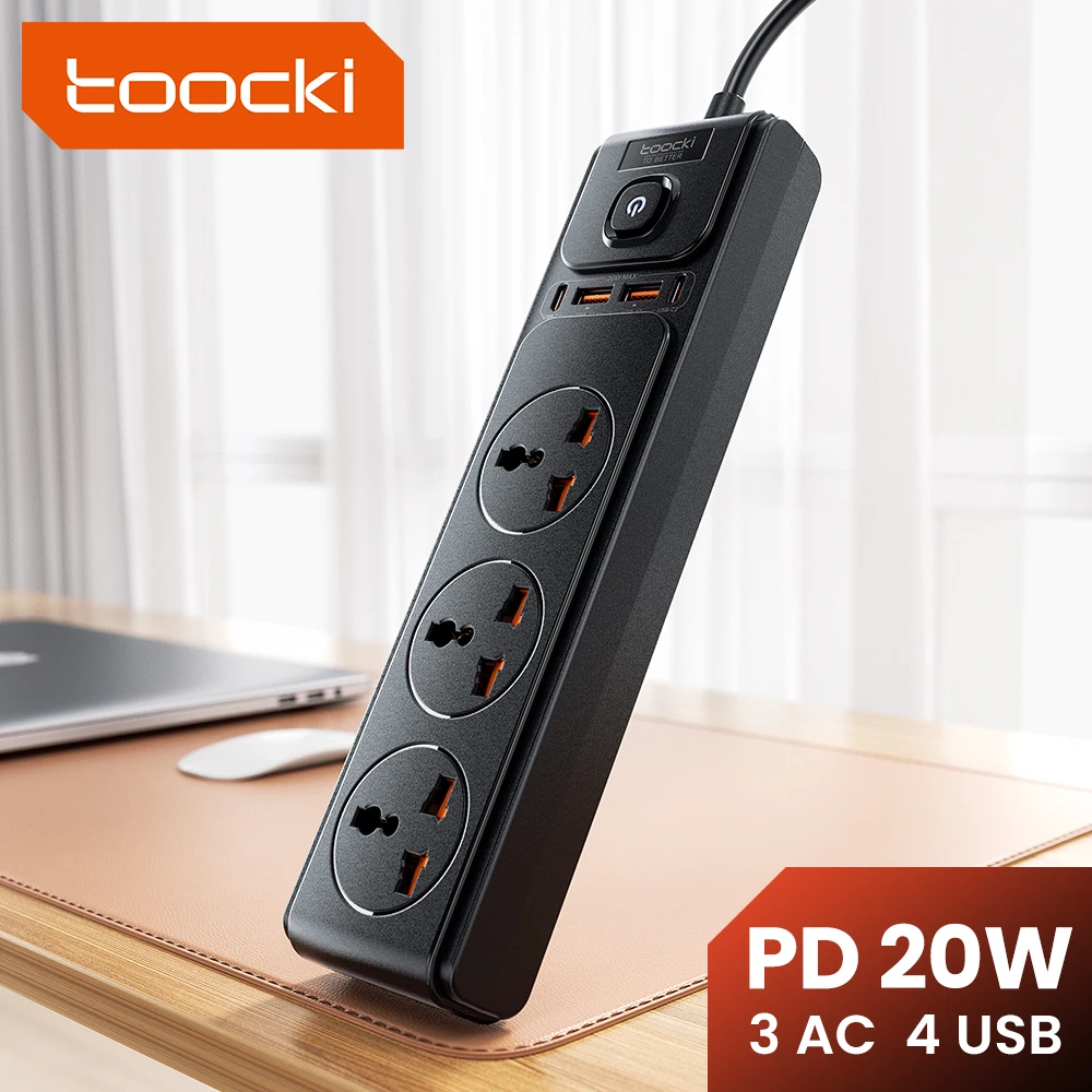 Toocki 7 в 1 Удлинитель PD 20 Вт 2500 Вт Универсальная 3 розетки переменного тока с 4 портами USB Электрическая розетка Удлинитель 2 м Вилка европейского стандарта, США, Великобритании
Toocki 7 в 1 Удлинитель PD 20 Вт 2500 Вт Универсальная 3 розетки переменного тока с 4 портами USB Электрическая розетка Удлинитель 2 м Вилка европейского стандарта, США, Великобритании