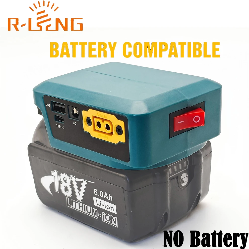 Adapter For Makita 18V Li-ion Battery Digital Voltage Display Bidirectional Power Converter DC XT60 USB Fast Charge(NO Battery )
Adapter For Makita 18V Li-ion Battery Digital Voltage Display Bidirectional Power Converter DC XT60 USB Fast Charge(NO Battery )