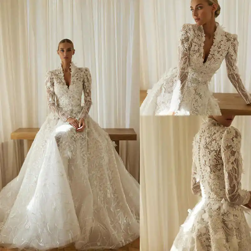 Luxurious Sequins A Line Wedding Dresses V Neck Long Sleeve Floor Length Bridal Gowns Appliques Pearls Customized Bridal Dresses
Luxurious Sequins A Line Wedding Dresses V Neck Long Sleeve Floor Length Bridal Gowns Appliques Pearls Customized Bridal Dresses