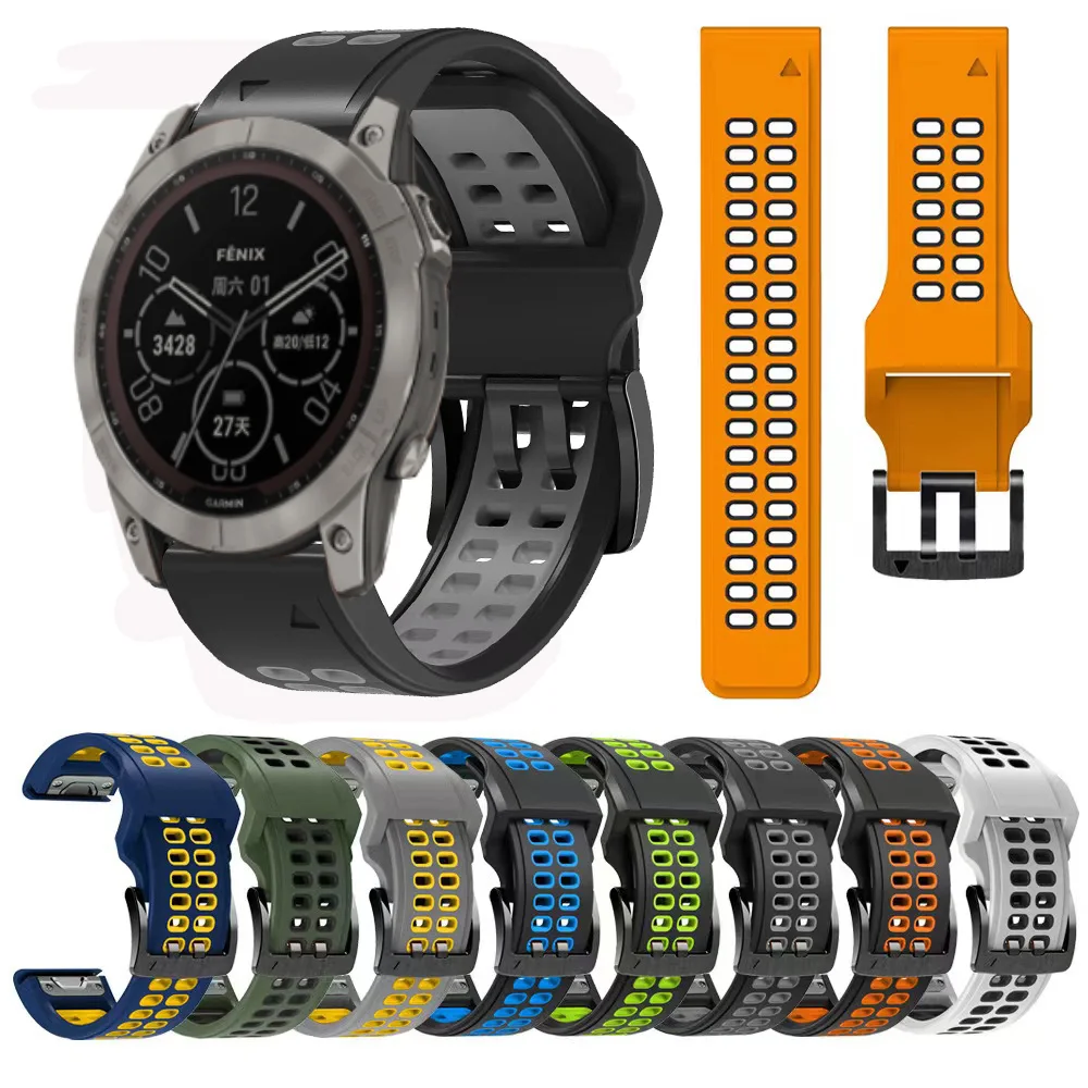 Quick Fit Silicone Watch Strap For Garmin Fenix 7X 7 6X 6 5X 5 Plus 3 HR/Tactix Delta/EPIX/MARQ/Approach S62 22mm 26mm Bracelet
Quick Fit Silicone Watch Strap For Garmin Fenix 7X 7 6X 6 5X 5 Plus 3 HR/Tactix Delta/EPIX/MARQ/Approach S62 22mm 26mm Bracelet