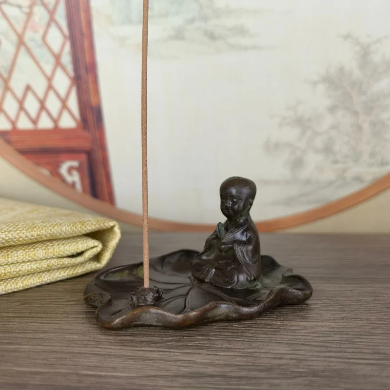Lotus Little Monk Incense Holder Antique Tea Ceremony Tea Case Aromatherapy Decoration Decorative Antique Lotus Leaf Little Budd 
Lotus Little Monk Incense Holder Antique Tea Ceremony Tea Case Aromatherapy Decoration Decorative Antique Lotus Leaf Little Budd