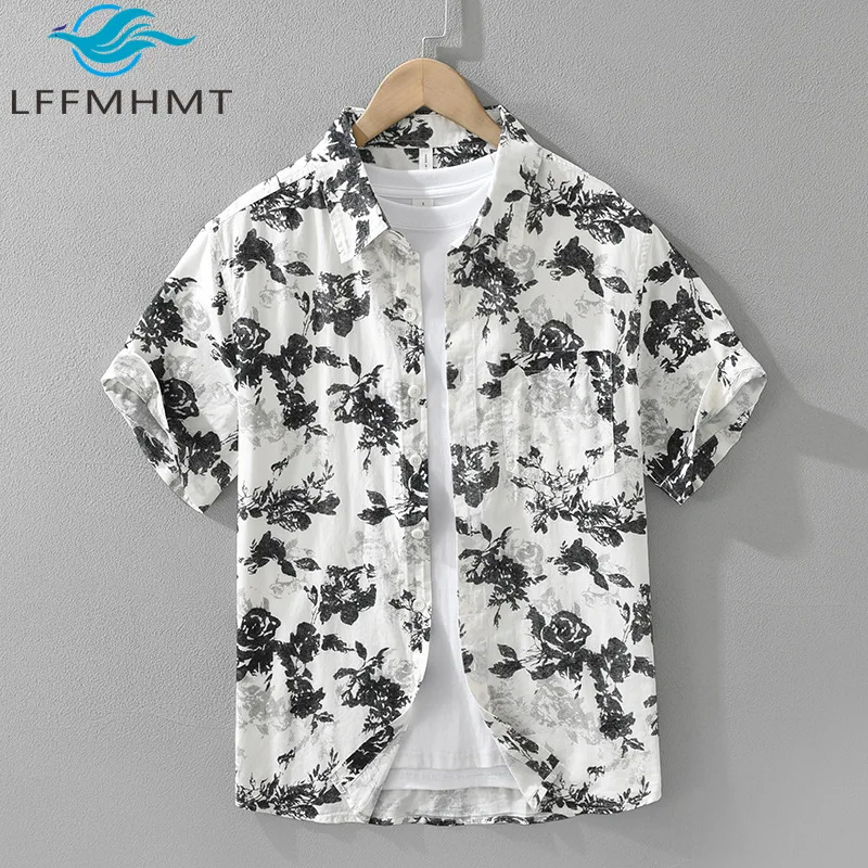 8170 Floral Printing Short Sleeve Casual Shirt for Men Summer Fashion Japan Style 100% Cotton Good Quality Soft Cozy Tops Male
8170 Floral Printing Short Sleeve Casual Shirt for Men Summer Fashion Japan Style 100% Cotton Good Quality Soft Cozy Tops Male