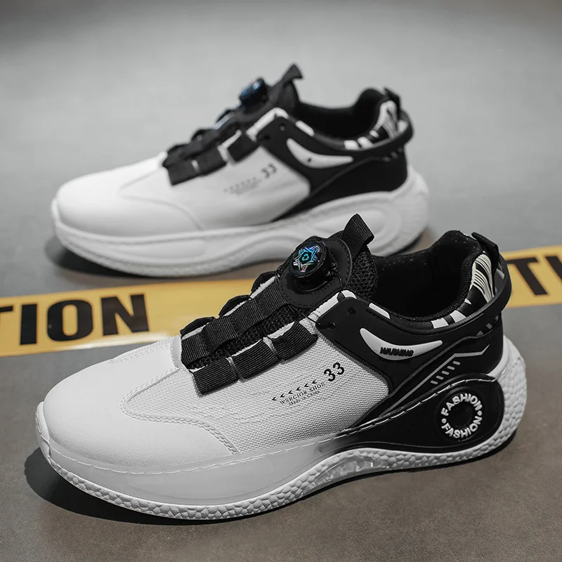 Mens Sneakers with Rotating Buckle Comfy Non Slip Lace up Durable Shoes for Mens Outdoor Activities
Mens Sneakers with Rotating Buckle Comfy Non Slip Lace up Durable Shoes for Mens Outdoor Activities