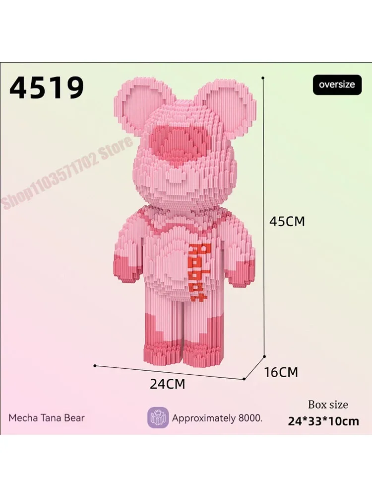 MOC Bearbrick 3D Microparticles Violent Bear Building Blocks Mini Model Micro Diamond Decoration Assembled Bricks Children Toys
MOC Bearbrick 3D Microparticles Violent Bear Building Blocks Mini Model Micro Diamond Decoration Assembled Bricks Children Toys